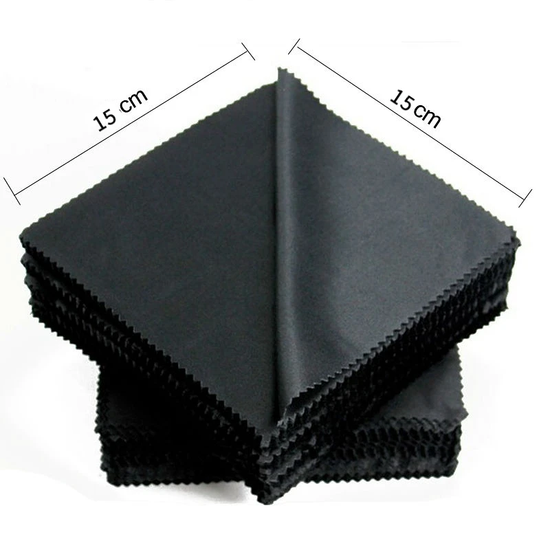 5 Pcs/lot Multifunctional Glasses Cloth Black Microfiber Sunglasses Cleaning Cloth 15*15cm Glasses Eyewear Clean Cloth