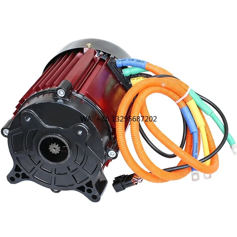 

Бесщеточный синхронный двигатель с постоянными магнитами 60В/72В 8кВт, высокоскоростной, с наклонным четырехболтовым креплением, 11 зубьев, для трехколесного транспорта, модель IP54