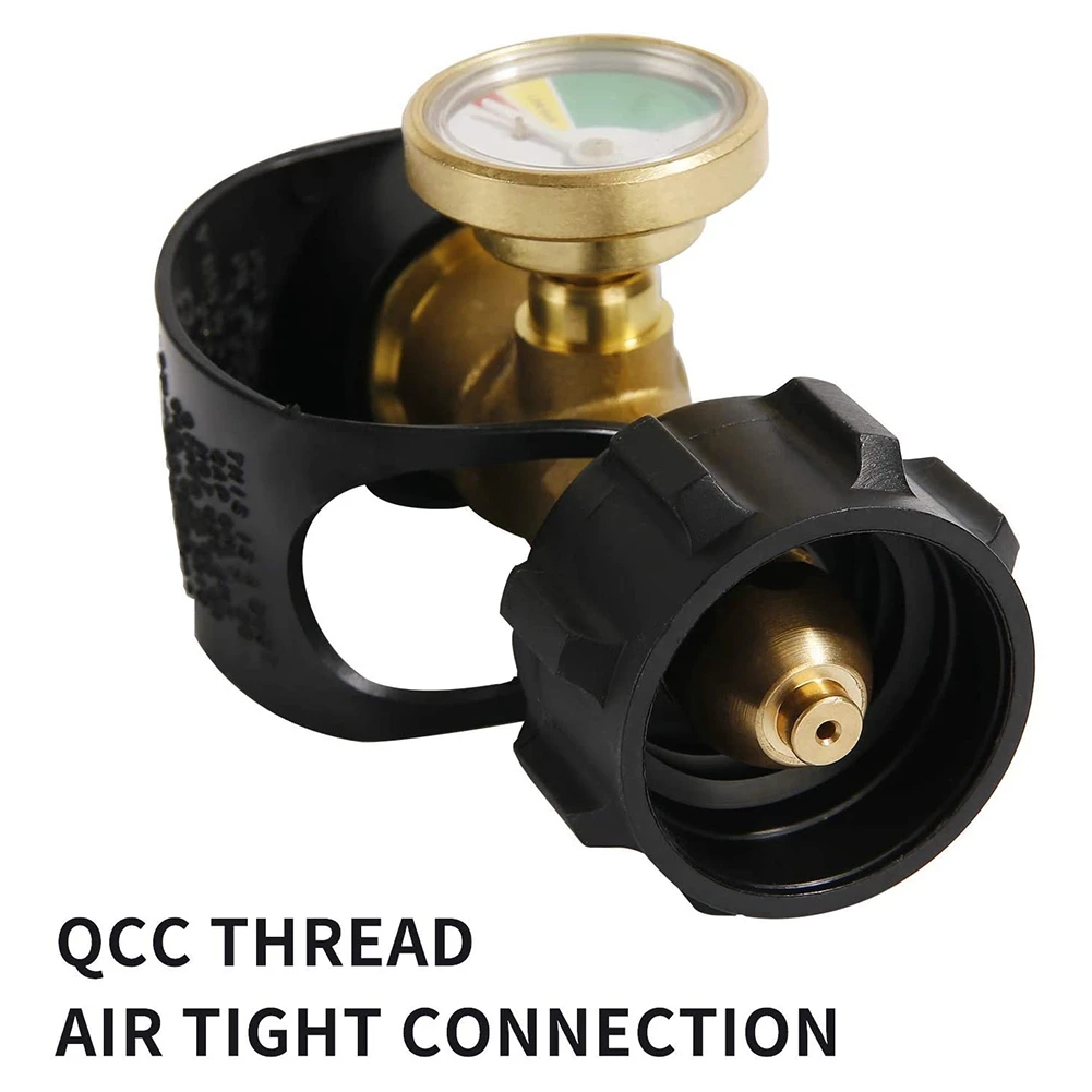 Propane Tank Gauge Level Indicator, Leak Detector, Gas Pressure Meter for RV Camper,with Type 1 Connection