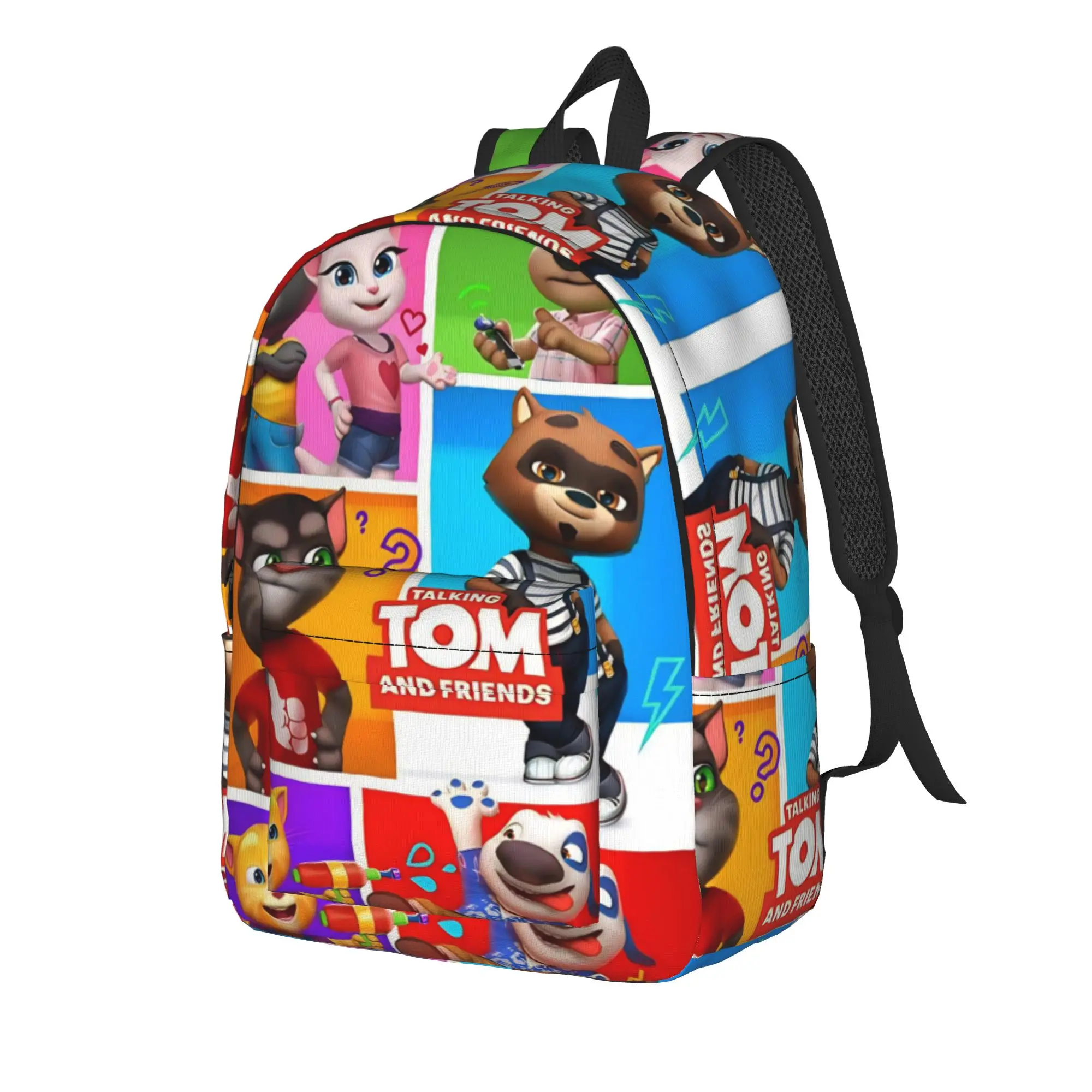 T-Talking T-Tom And F-Friends Backpack for Men Women Teenage Student Hiking Travel Daypack  Laptop Canvas Bags Sports