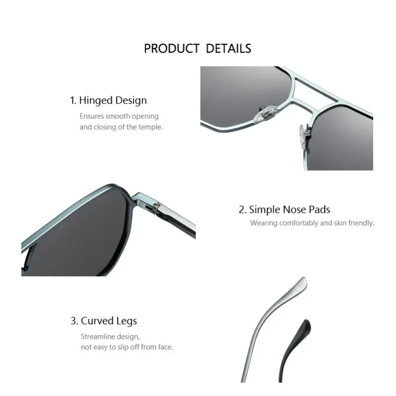 Gafas de sol fotocromáticas de Metal de lujo para hombres y mujeres, gafas de sol polarizadas a la moda, gafas de sol elegantes camaleón antideslumbrantes para conducir UV400