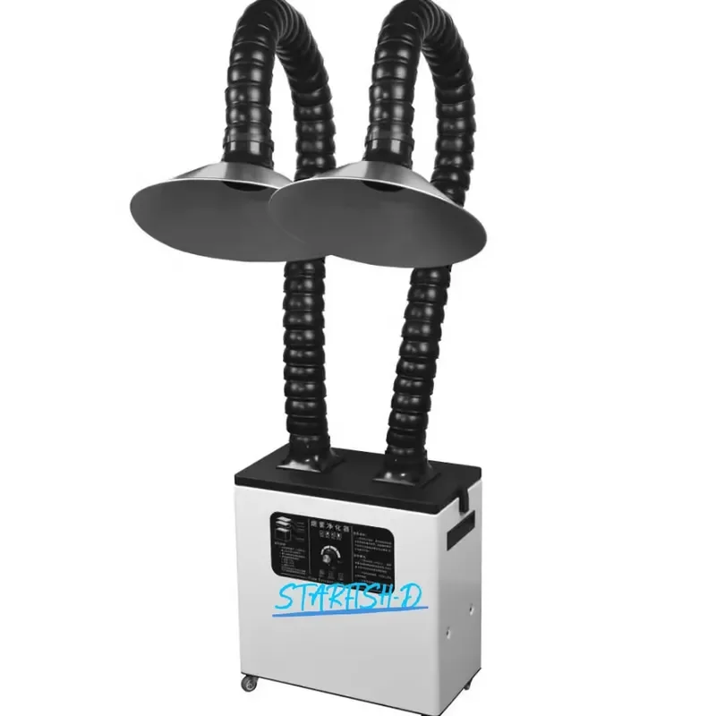 Hot Sell air Purification Absorber Solder Exhaust Fume Extractor with 2 Ducts Soldering Fume Extractor Laser Smoke Filter