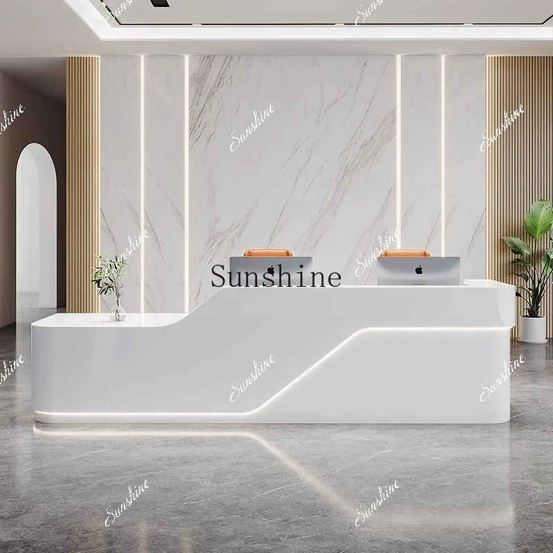 Simple modern checkout page Painting company front desk Hotel reception desk  FT