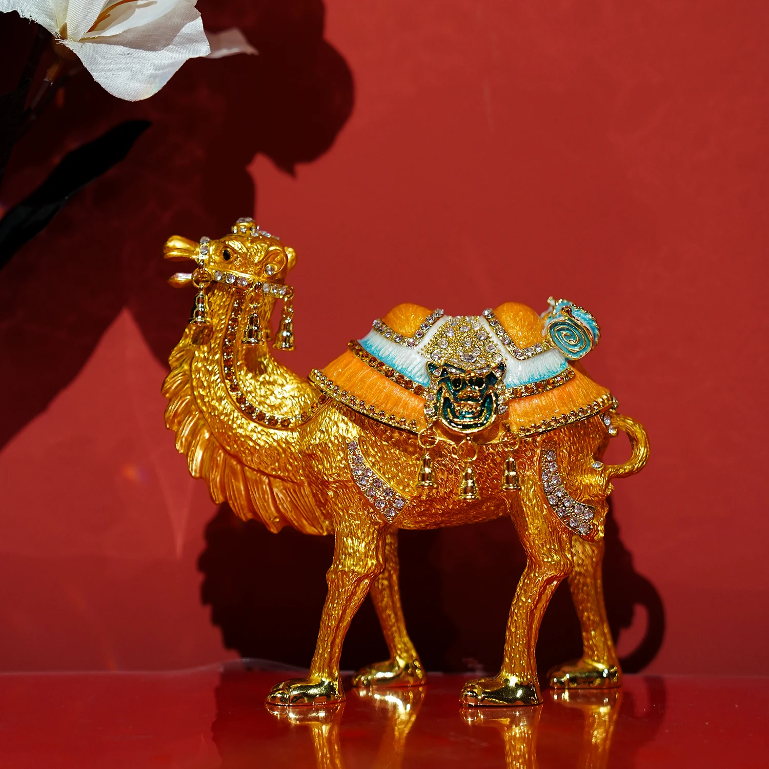 

Эмалированный цветной сплав верблюда, креативная шкатулка для драгоценностей, декоративное настольное художественное украшение
