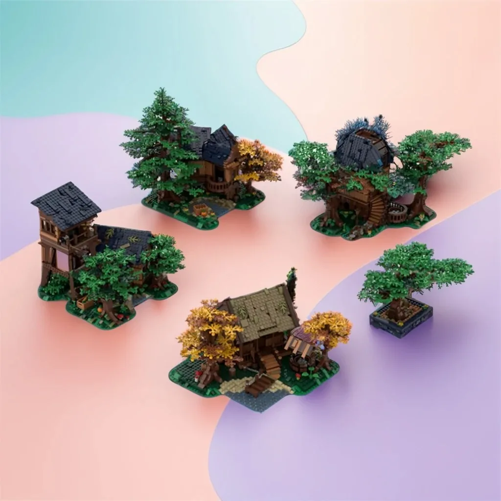 3037pcs MOC Tree House Forest Bundle Ideas And CUUSOO Model Building Blocks Christmas Gift Construction Toys Brick Assemble