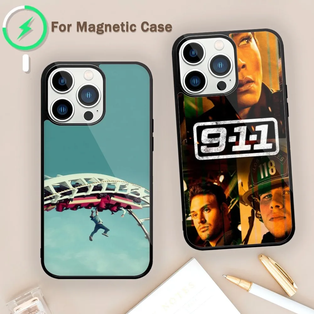 9-1-1 TV Phone Case For Magnetic Attraction iPhone 11 12 13 14 15 Mini Pro XS Max X S Plus XR Shell