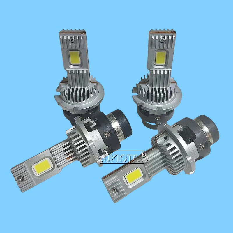 

2PCS SUKIOTO JAPAN D2R D2S LED Bulb D4S D4R 30000LM 6000K Cold White 150% Brighter 1:1 Mini Size Waterproof Design Plug and Play