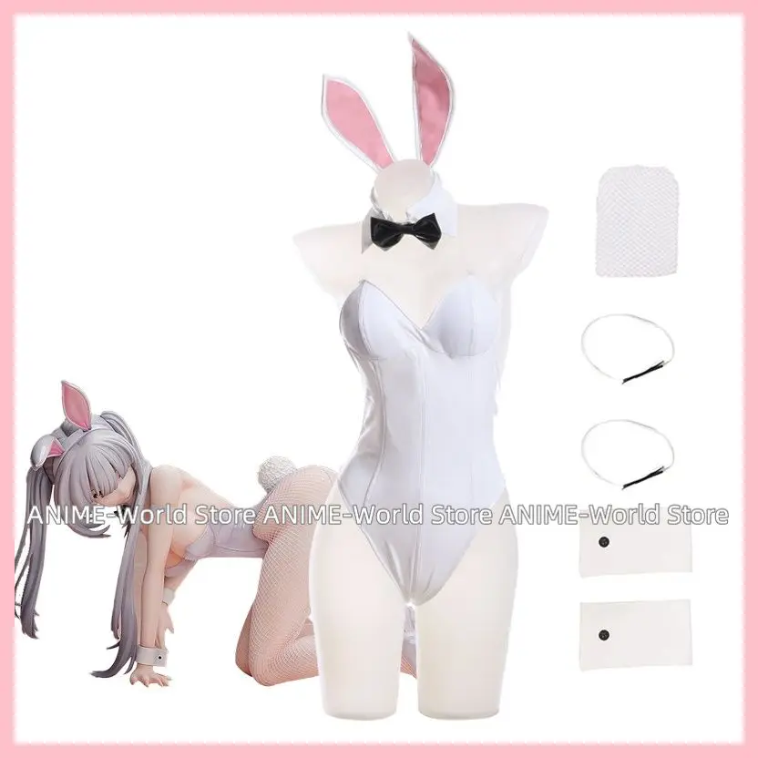 

Tokisaki Kurumi Bunny Cosplay Costumes Date A Bullet Halloween Cosplay Anime White Sexy Bunny Cute Girl Jumpsuits Sets