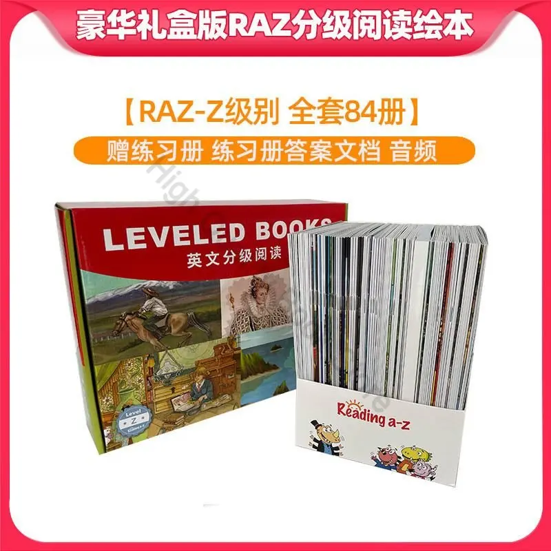 Raz com x/y/z grau requintado caixa de presente tradução manual + livro de exercícios de alta qualidade crianças leitura inglês livros para crianças