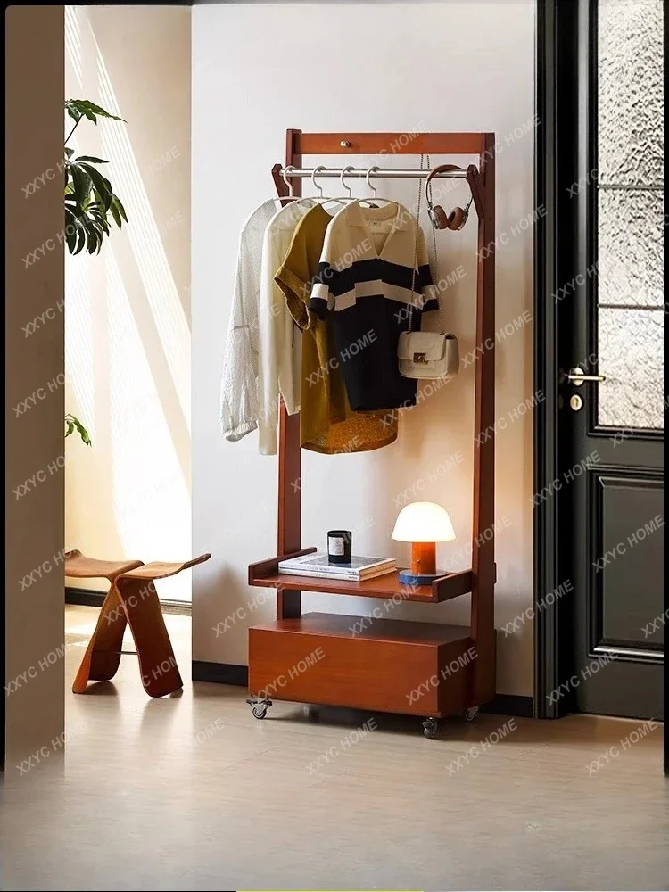 

HMJSolid wood coat rack, antique style removable floor hanger, bedroom clothing storage rack