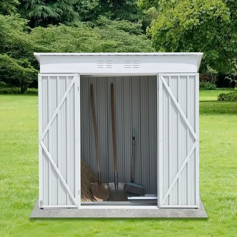 Easy to Assemble Wind Resistant Thickened Iron Mobile Storage Room for Outdoor Courtyard Garden Tool Shed