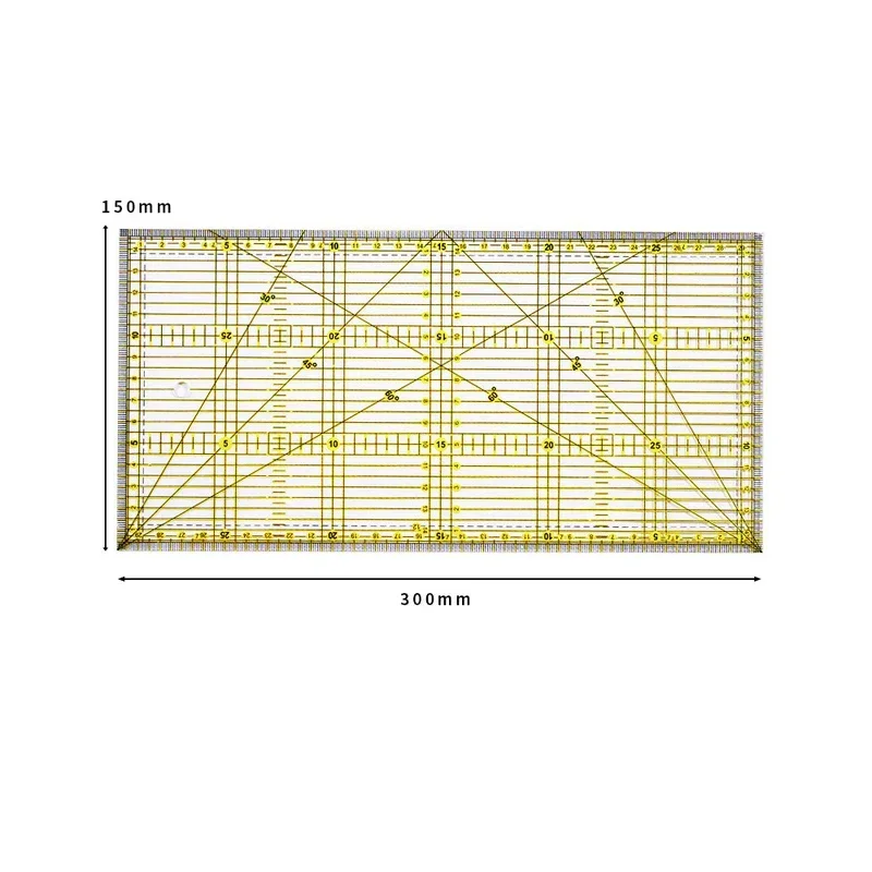 Cięcie odzieży plastikowa linijka do pikowania akcesoria do szycia narzędzia do patchworku krawiec Craft Scale Rule Drawing Supplies L Shape