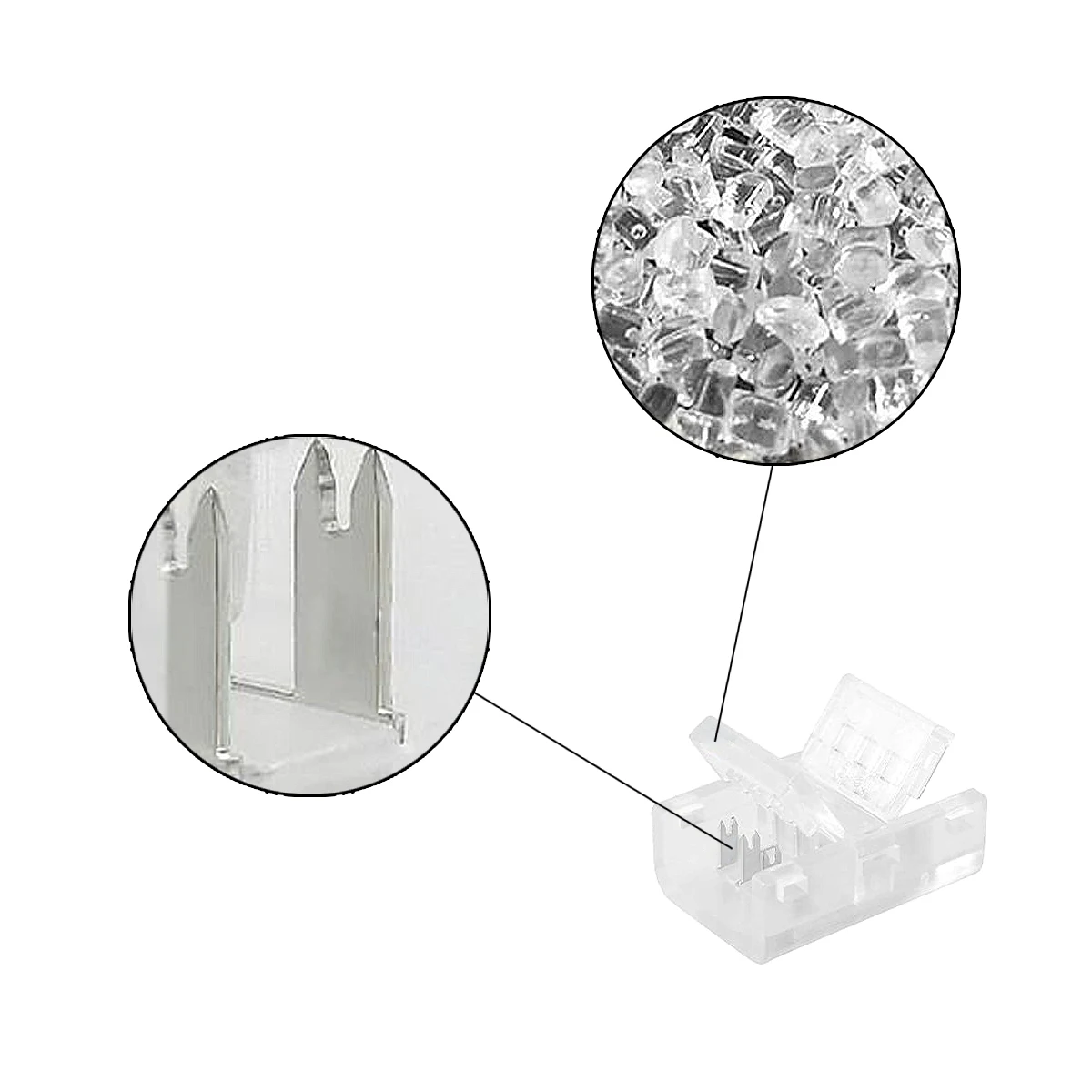 20PCS 2Pin COB LED Strip Connectors LED Extension Wire Terminals 8mm 10mm Solderless Wire Connector For 5050 LED Lights