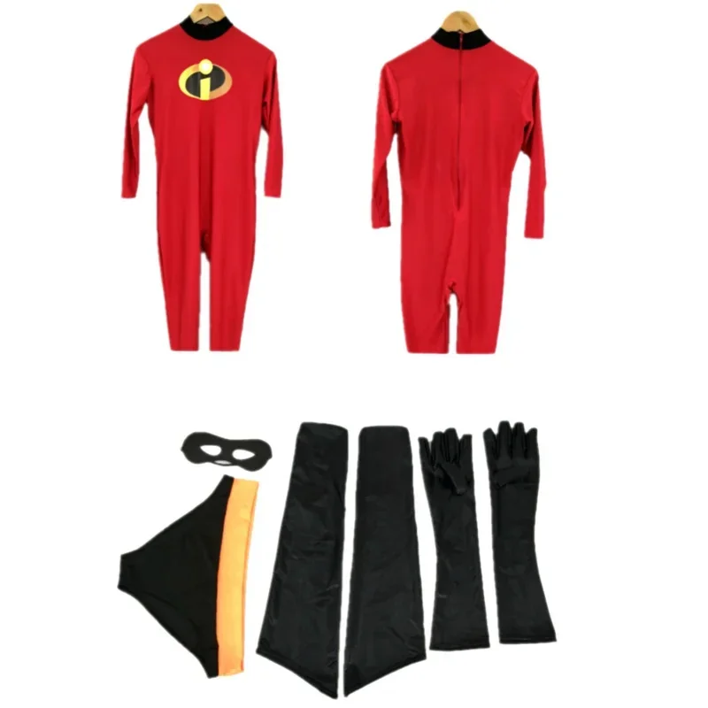 The 2 Mr Mrs Incredibles Cosplay Elastigirl Spider Family Adult Kid Costume Boy Jumpsuit Bodysui MN9