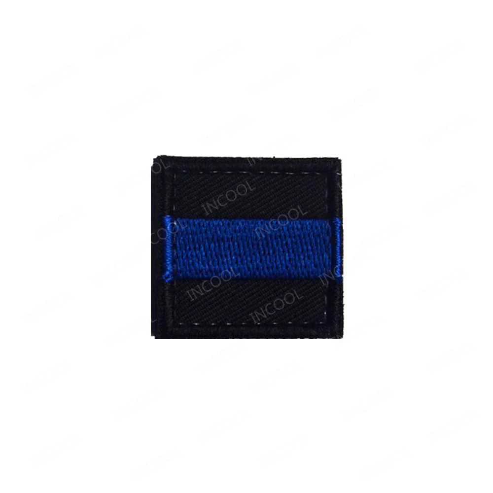 Retired Thin Blue Line Embroidery Patches Appliqued Sticker Chevron Strip Embroidered Patch For Clothing Backpack