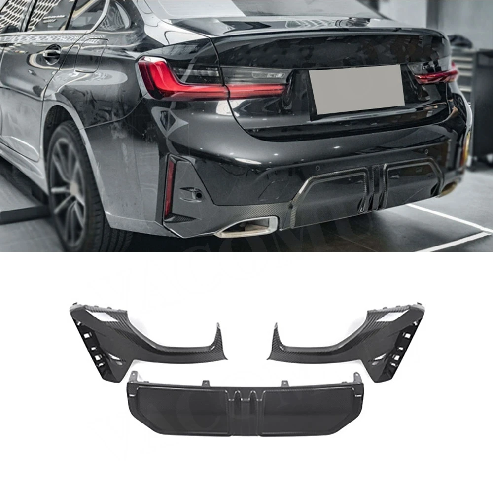 

VACOMUL For BMW 3 Series G20 G21 G28 LCI M Sports Dry Carbon Fiber Car Rear Lip Diffuser Bumper Spoiler Accessories FRP 2023+