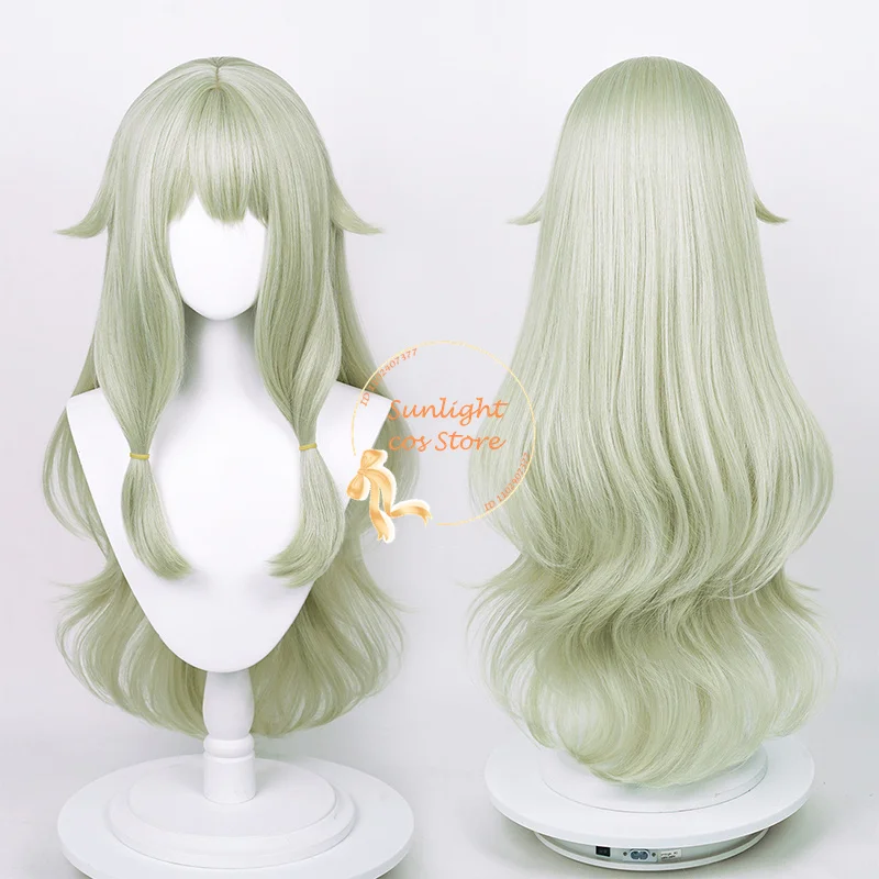 High Quality Synthetic Hair Kusanagi Nene Cosplay Wig 80cm Cruly Green Wigs Heat Resistant Hair + Wig Cap