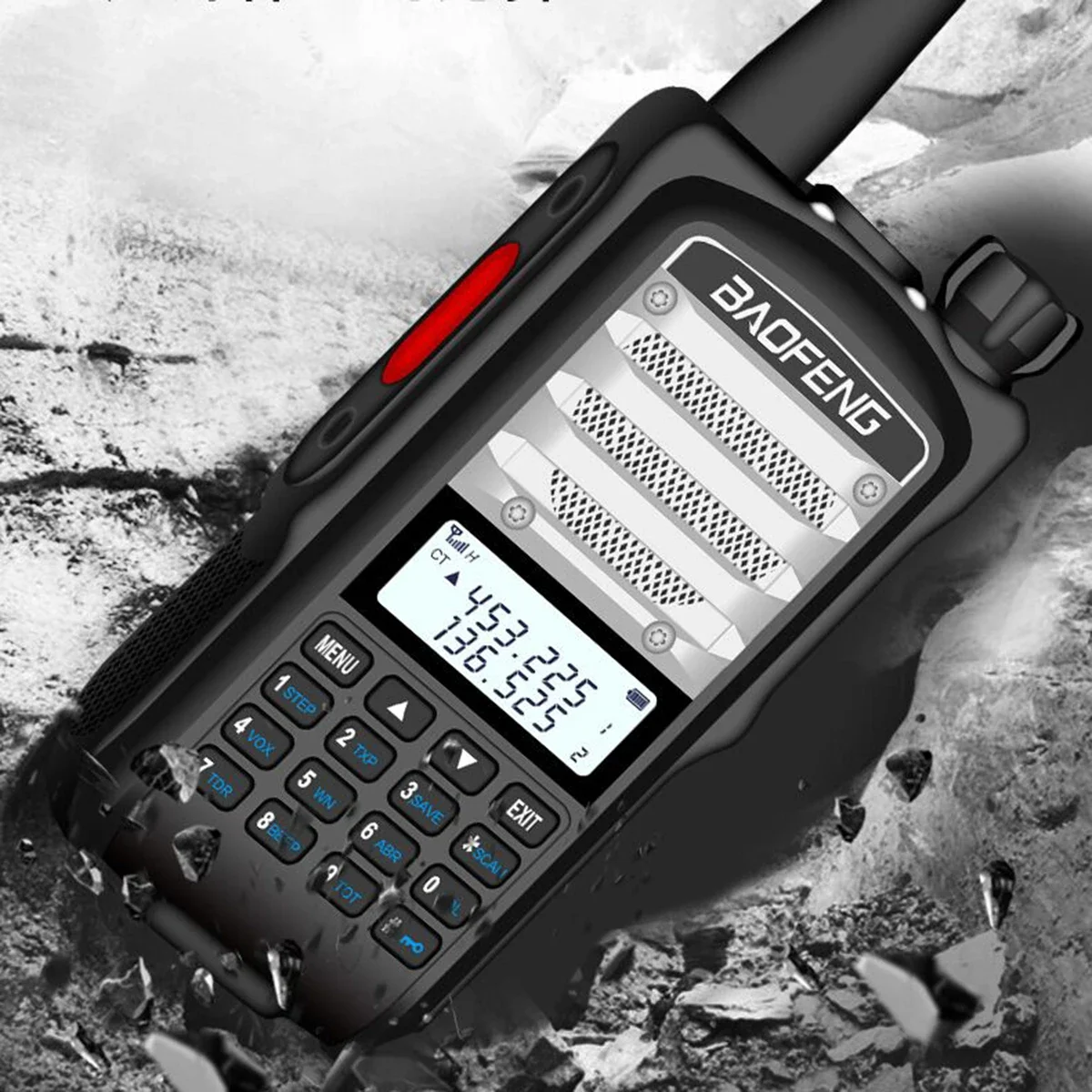 Baofeng BF-E51 Mini Handheld Walkie Talkie Dual Frequency Dual Display FM USB Rechargeable 5km Long Range