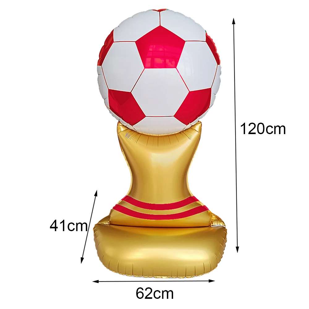 Großer Stehender Fußball-Pokal Folienballon Fußball-Sport-Themen Fußballball Fan Geburtstagsparty Deko Zubehör