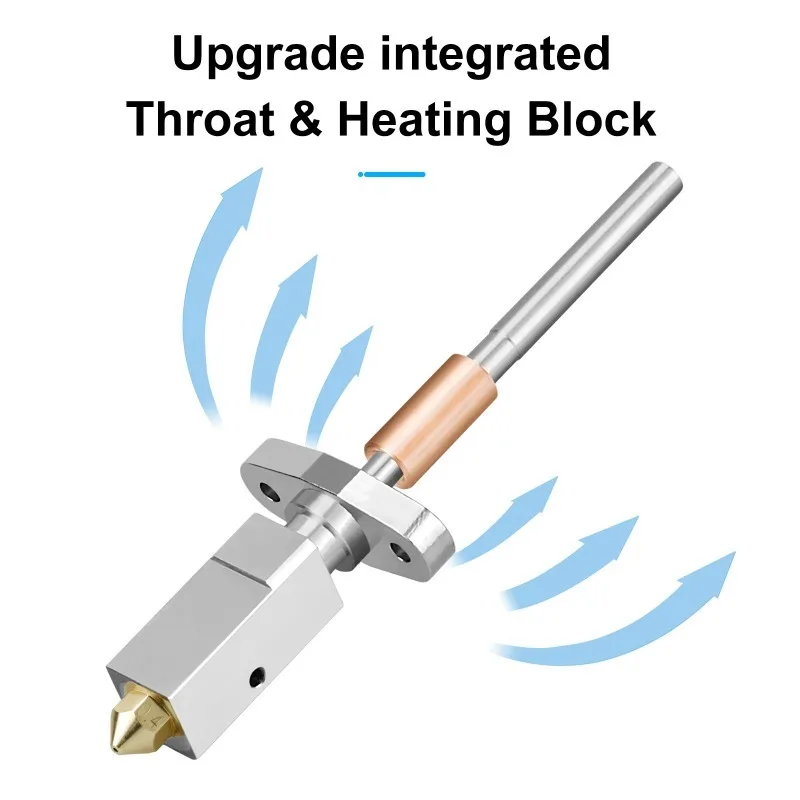 Upgraded K1C Hotend Kit Integrated Heating Block Structure Wear Resistant Hardened Steel Removable Nozzle Accessories