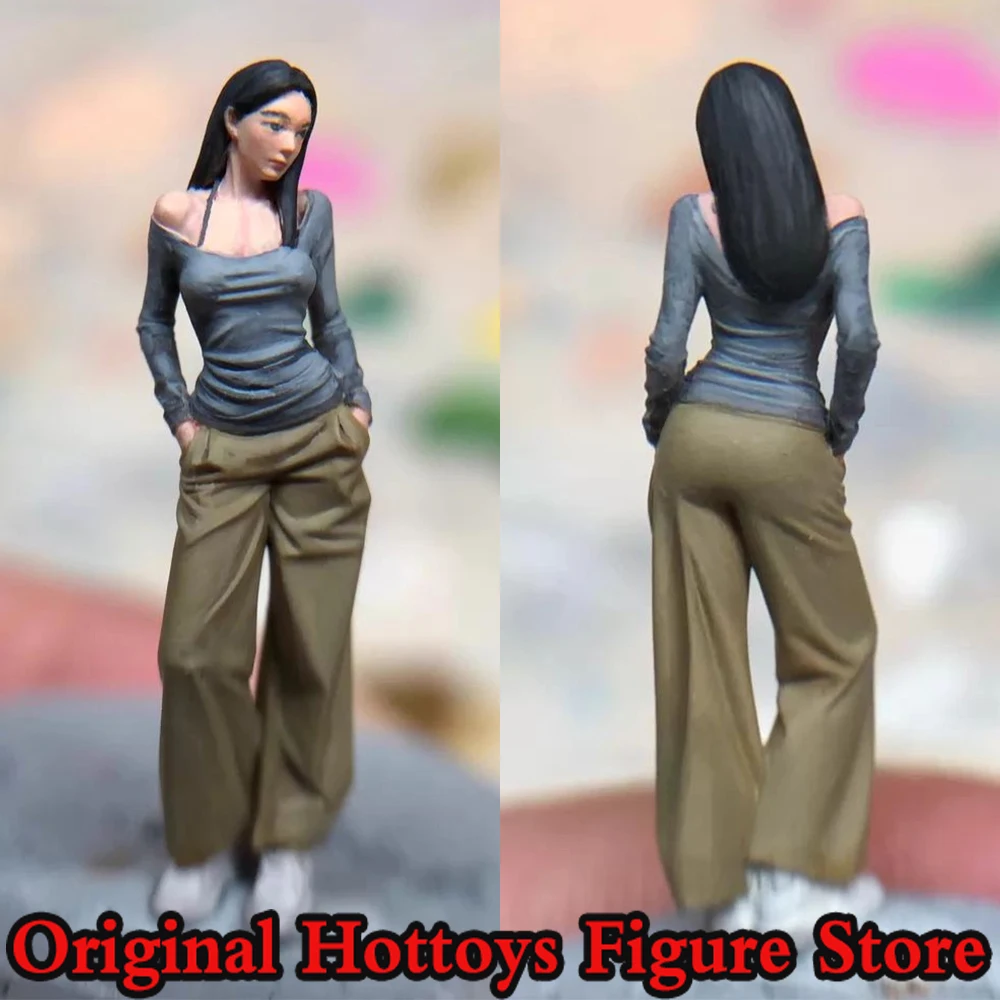 

1/64 Scale Female Soldier Fashion Hip-hop Style Beauty Mini Painting Sculpture Character Full Set About 2.7cm Action Figure Doll