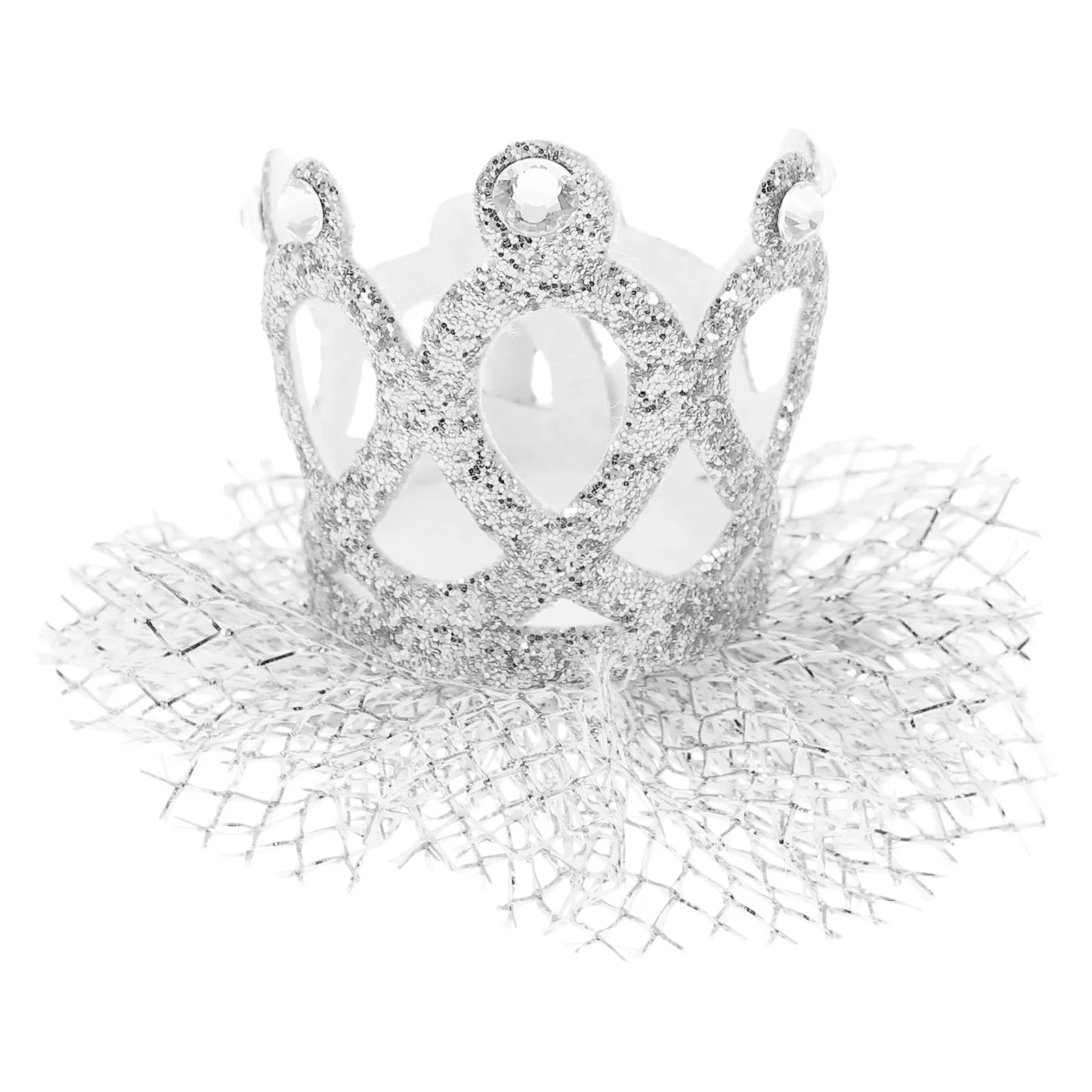 

Crown Hair Clip Baby Accessories Tulle Metal Clamp Lightweight Girls Birthday Party Photography Toddler Hair Accessory Lace