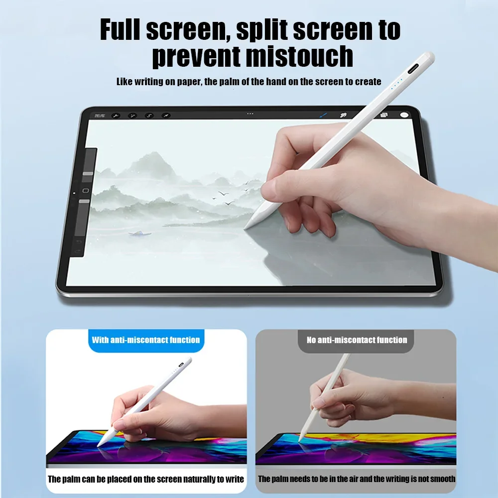 For iPad Pencil Palm Rejection Stylus Apple Pencil For iPad Accessories 2022 2021 2020 2019 2018 Pro Air Mini Capacitive Stylus