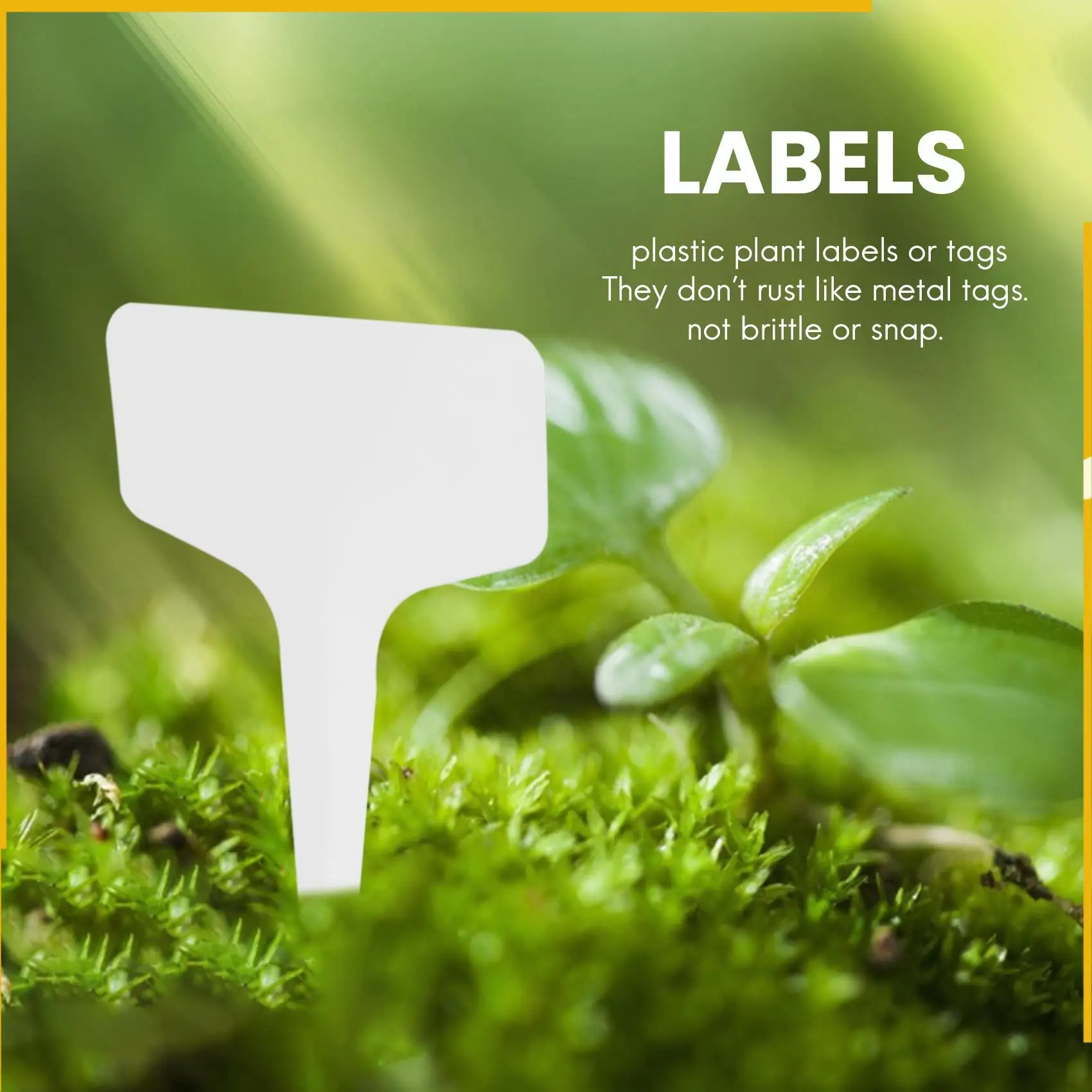 A92P 100 قطعة تسميات الحديقة البستنة تصنيف النباتات فرز علامة علامة تذكرة البلاستيك لوحة الكتابة مجلس المكونات في بطاقة بيضاء #4