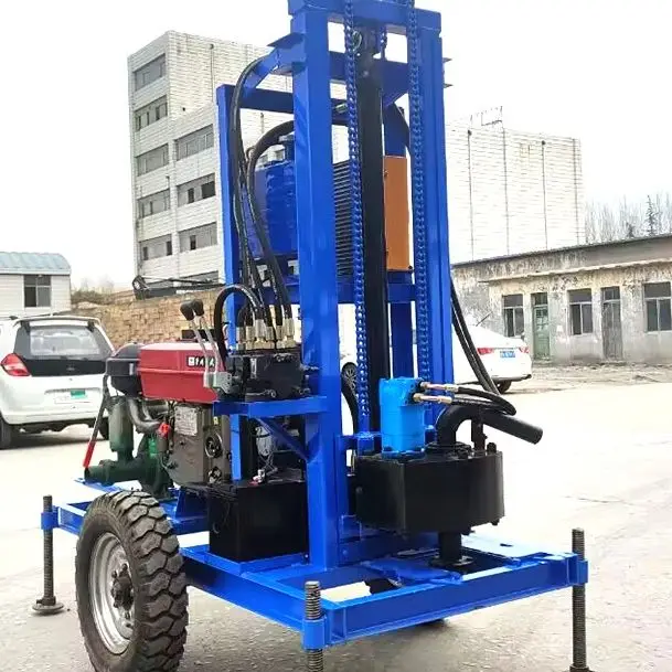 

Customized High Performance Water Well Drilling Rig 30HP Crawler Diesel 150m 180m Flexible Moving Driller