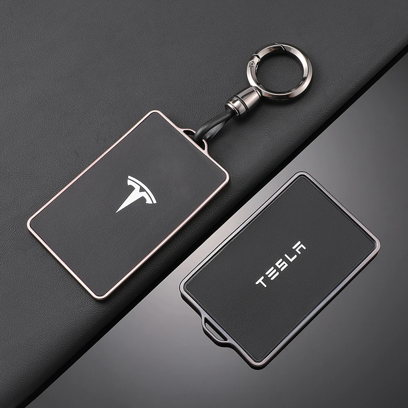 TPU Leather Car NFC Key Case Shell Cover Fob For Tesla Model 3 Model S Model X Model Y Keyless Protector Holder Auto Accessories