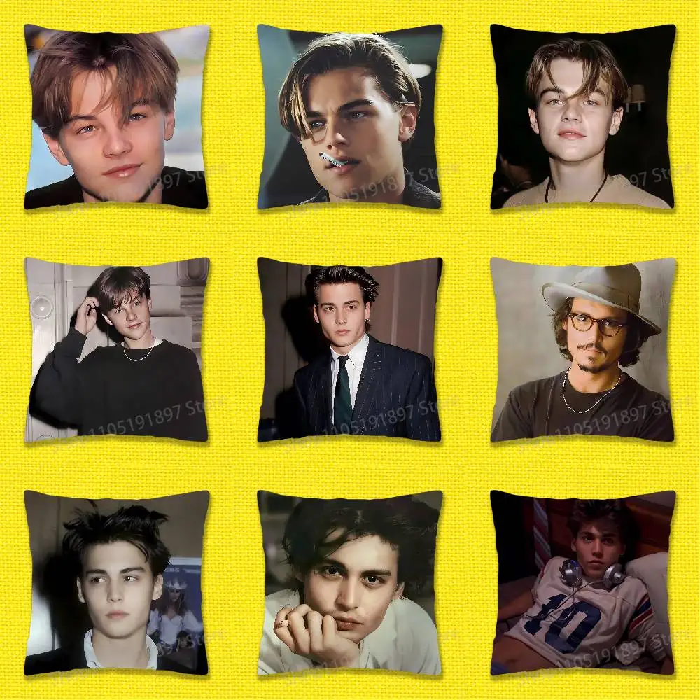 

Throw Pillow Case For 30cm 40cm 45*45cm 50cm 55cm Square Sofa Pillowcase Shell American Actor J-Johnny Depp Cover