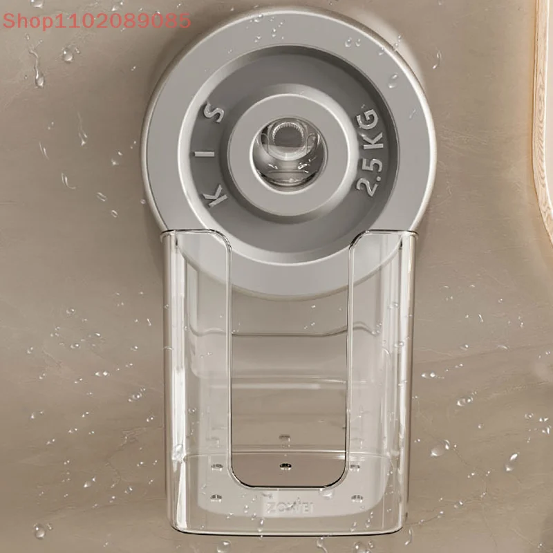 Suction Cup Tissue Box Wall Mounted Large Capacity Wipe Container Punch Free Wet Wipes Dispenser For Kitchen