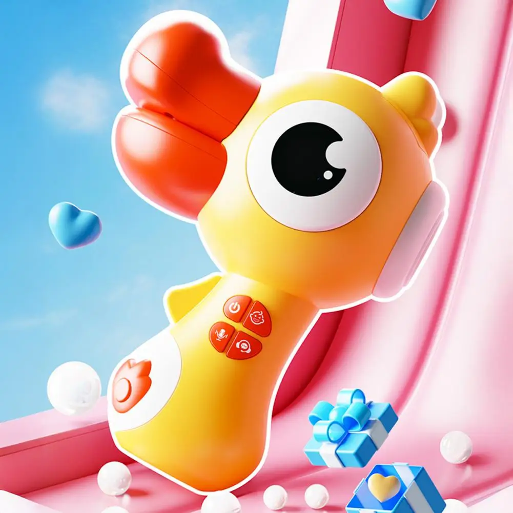 Educational Bird Sound Changer Kids Duck Voice Changer Toy for Toddlers Cartoon Bird Megaphone with Amplifier Recorder Fun