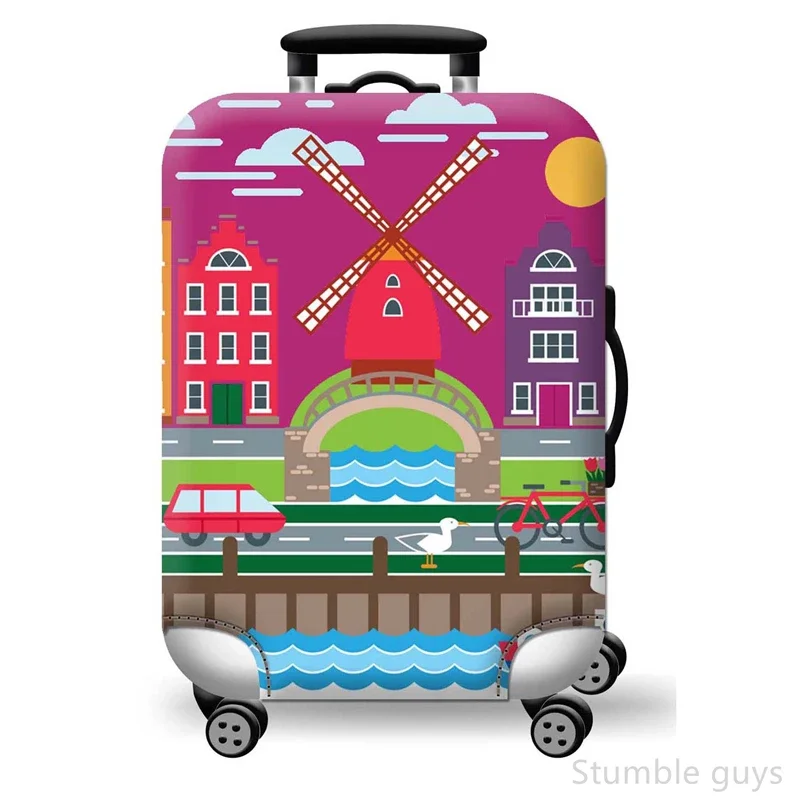 

Премиальный прочный эластичный чехол для багажа, пылезащитный защитный чехол для чемодана, надежный аксессуар для путешествий, подходит для чемоданов на колесиках