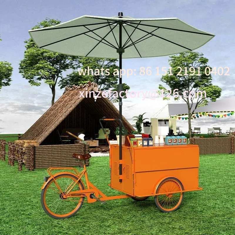 Customizable stall display stand Movable night market stall cart Fast food Oden cooking trolley