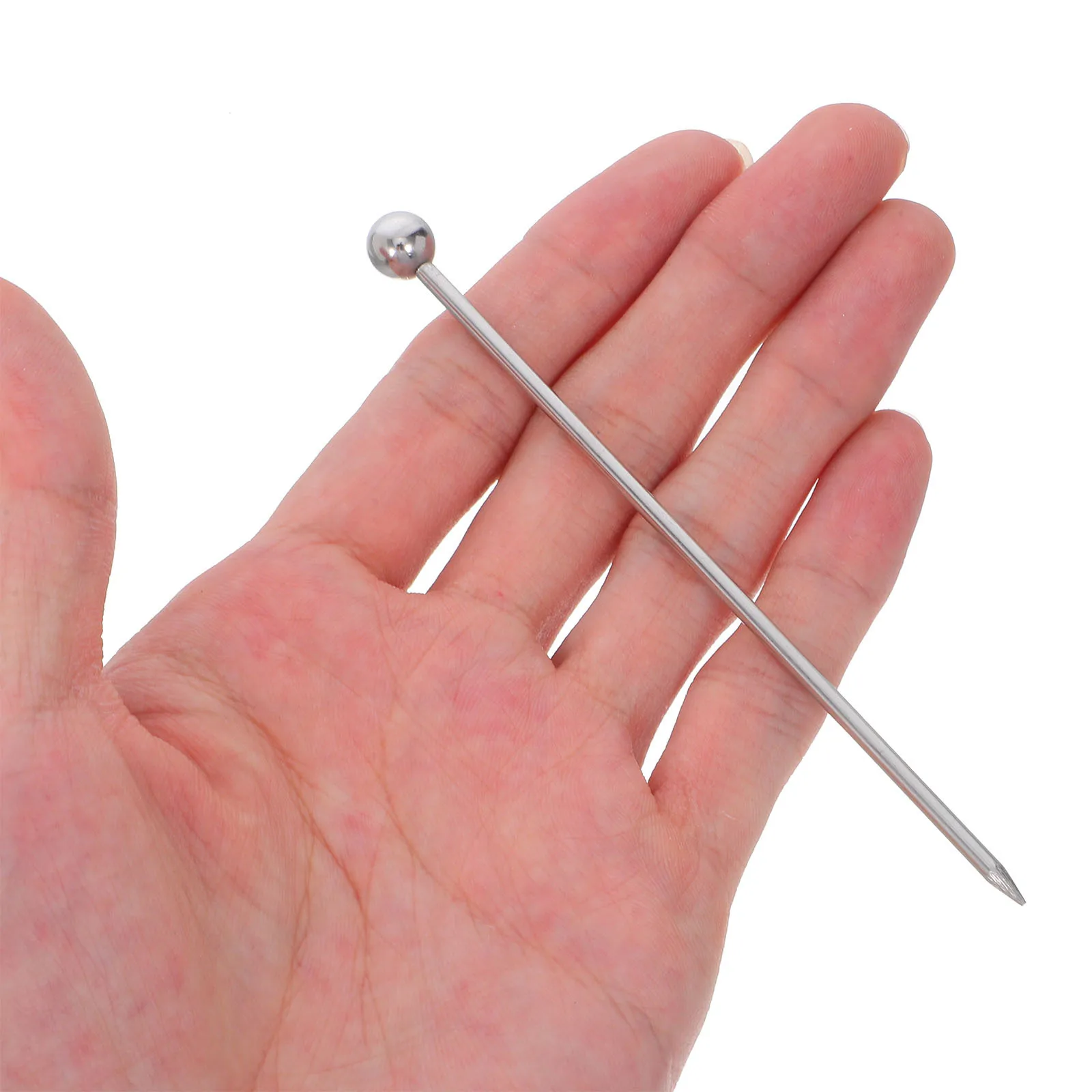 

20Pcs Stainless Steel Cocktail Picks Reusable Drink Garnish Toothpicks Elegant Design for Bartending Party Appetizers