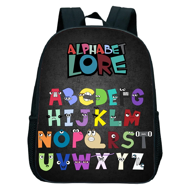 Zaino con motivo a lettera per bambini alfabeto Lore Print School Bag prescolare ragazzi ragazze zaino per l'asilo zaino impermeabile regalo Bookbag