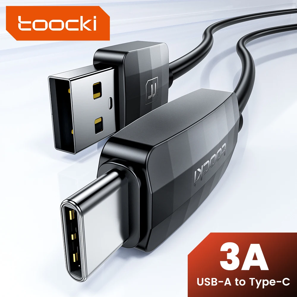 Toocki USB Type C Cable 3A Fast Charging Wire Cord for Xiaomi POCO Oneplus Samsung S21 Huawei USBC Charger Cable