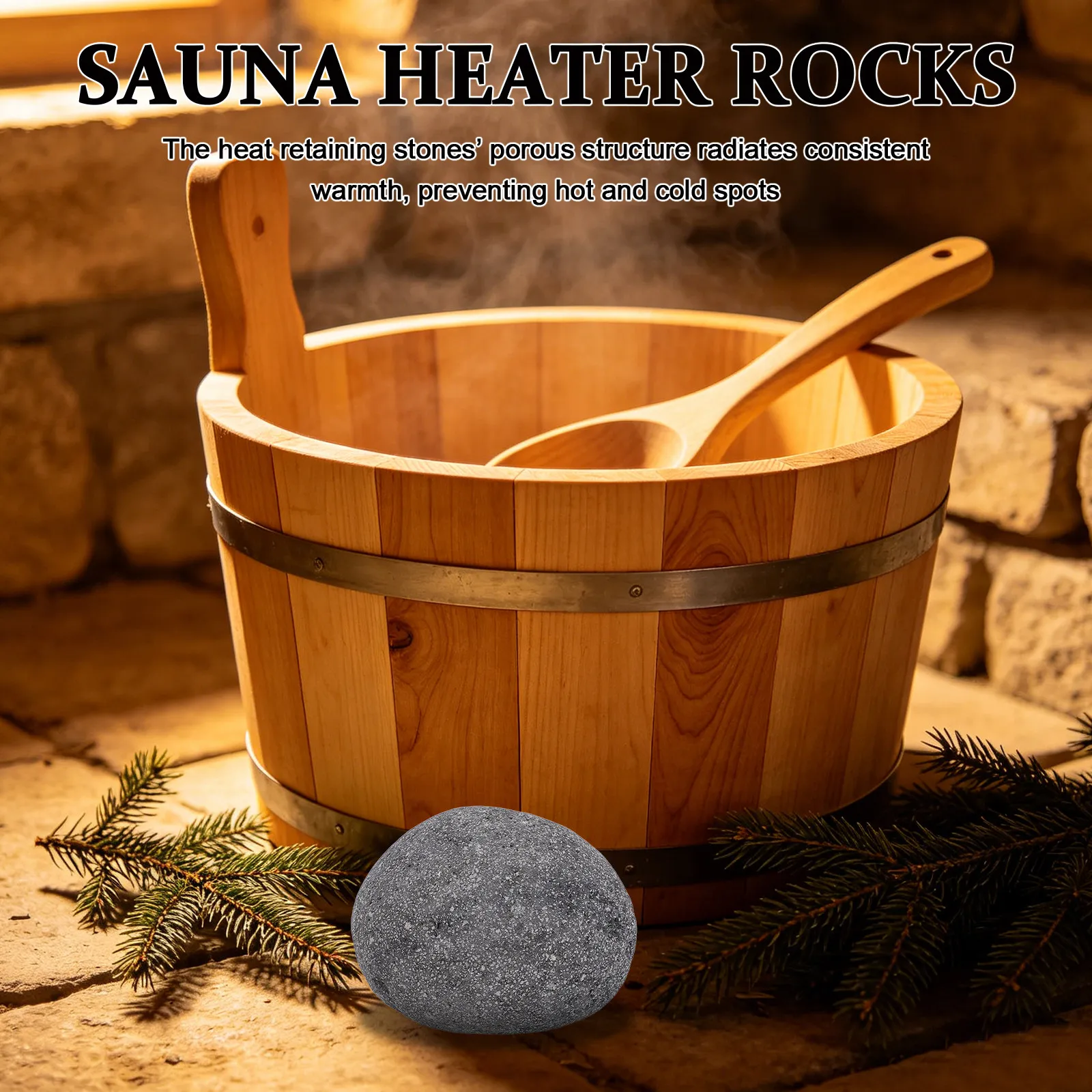 1 Sac de pierres volcaniques pour sauna, pierres de lave naturelles à conservation de la chaleur, chauffe-sauna, pierres de massage pour hammam, pierres de massage chaudes