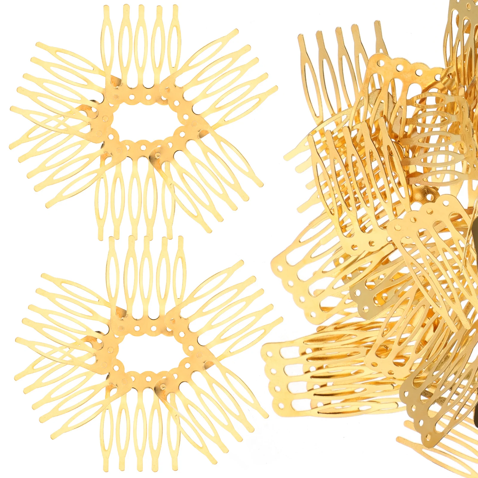 

50Pcs Hair Comb Clips Premium Material Simple Design Easy to Use DIY Hair Accessories for Women Girls Headdress Comb