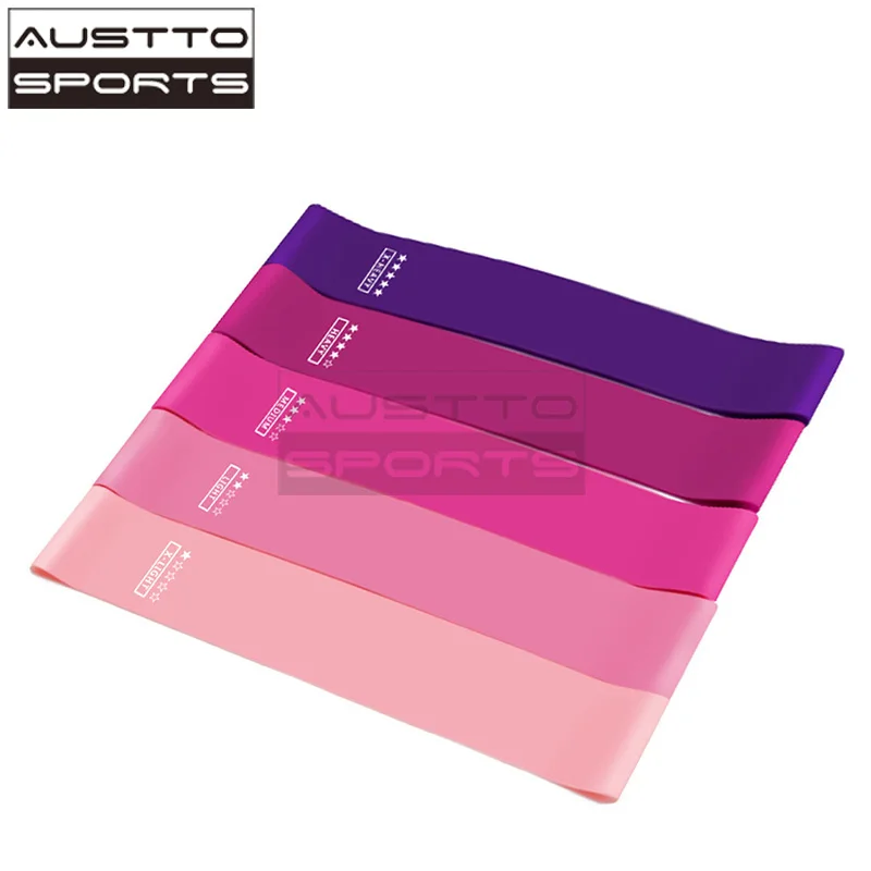 

Austto Yoga Elastic Resistance Bands Exercise Stretch Loop band Workout Bands for Fitness Pilates Training Women