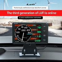 New Lufi XS LCD Gauge OBD+GPS Head Up Display Turbo Boost Oil Pressure Oil Temperature G Value Gyroscope Meter LCD Display