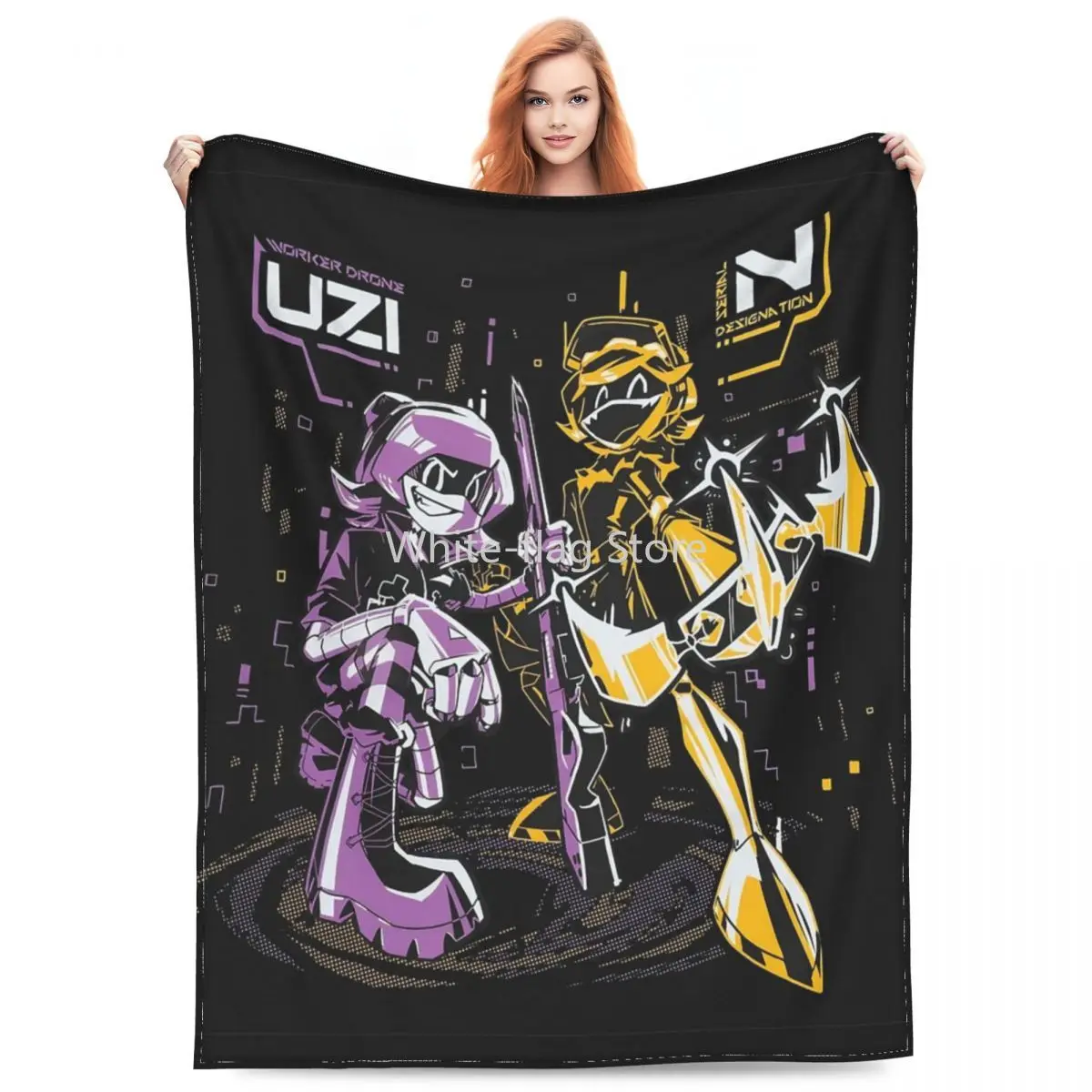 

Cozy Murder Drones TV Series Blanket Accessories Sofa Decorative Horror Cartoon Throw Blankets Ultra-Soft Fleece for Travel