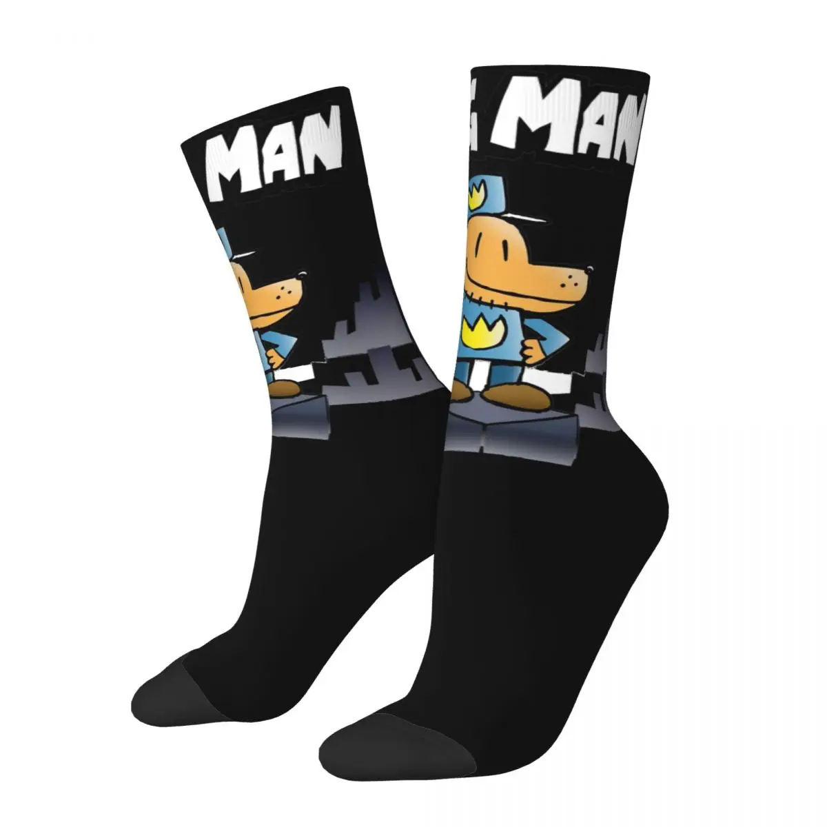 Men Women Dog Man Comic Socks Super Soft Casual Doggy Cartoon Socks Novelty Accessories Middle TubeSocks Amazing Gift