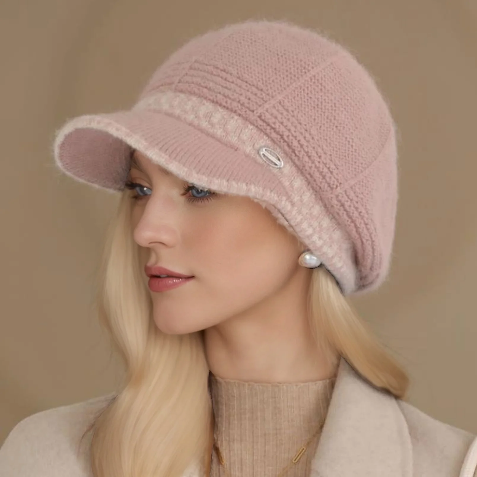 قبعة فرو الأرنب الشتوية للنساء. أزياء ودافئة، مثالية للسيدات في منتصف العمر وكبار السن في الخريف والشتاء. تسوق الآن!