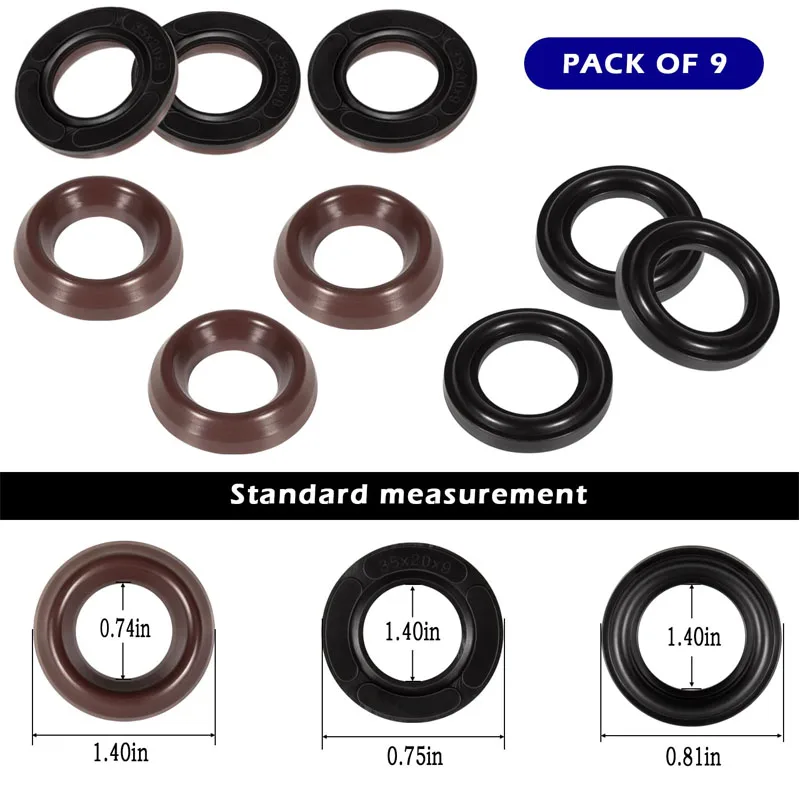 YMT Pump Replacement Kit 69 Packing Kit with Restop Ring Fits for General Pressure Washer Pump 47 Series 20mm K69, T1011  TS1011