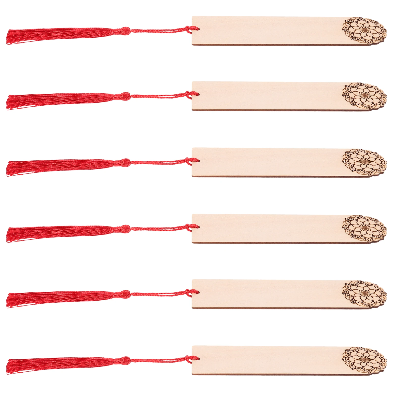 6 stuks houten bladwijzers blanco doe-het-zelf-tags voor gepersonaliseerde hangende gladde randen ronde hoek onvoltooide student