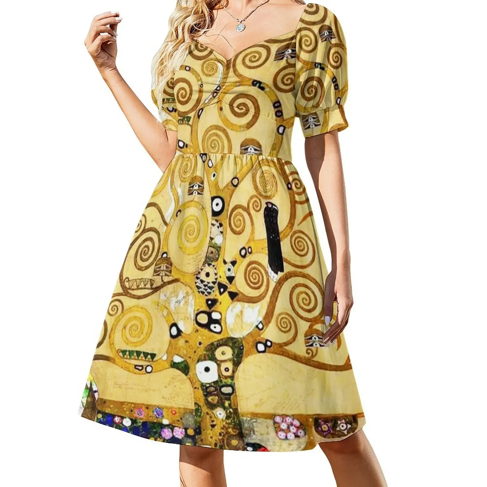 

Gustav Klimt The Tree of Life, Stoclet Frieze Sleeveless Dress evening dress Long dress