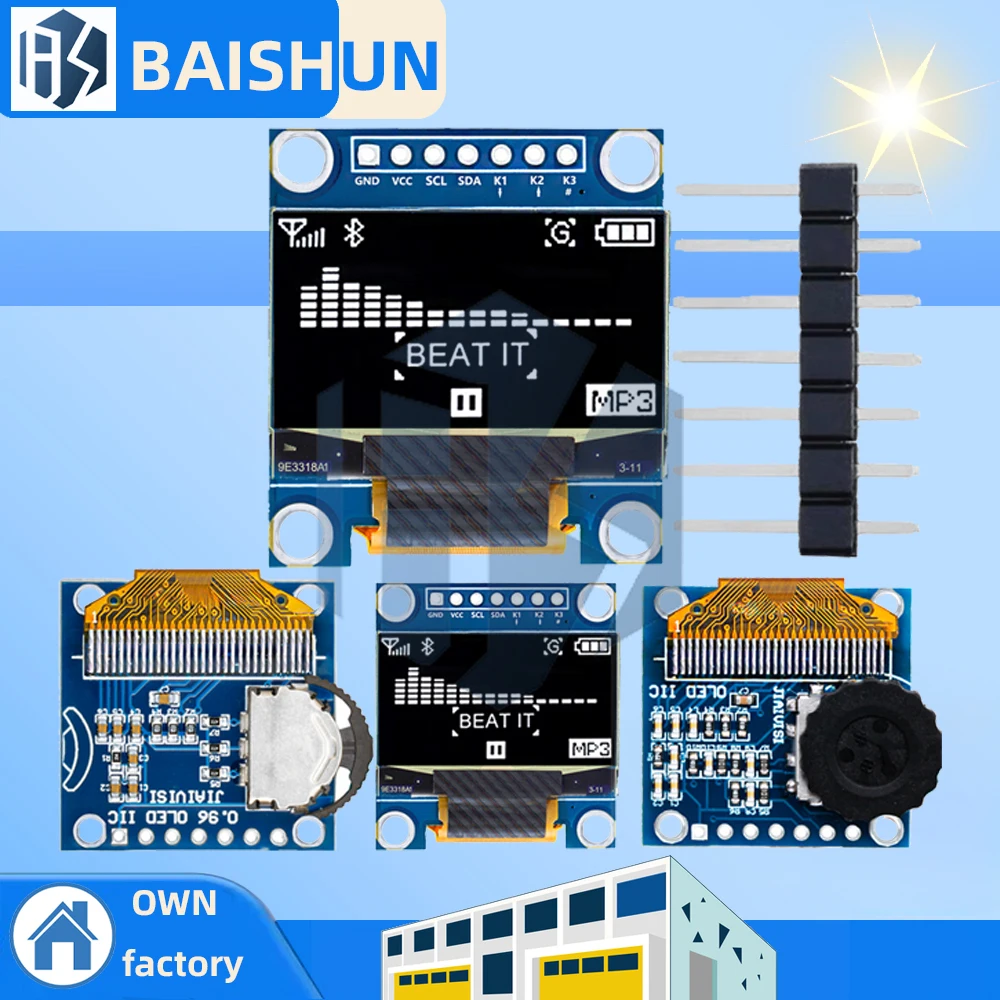 

0.96-inch OLED display SSD1306 combined module with a rotary encoder and three-position dial switch for arduino