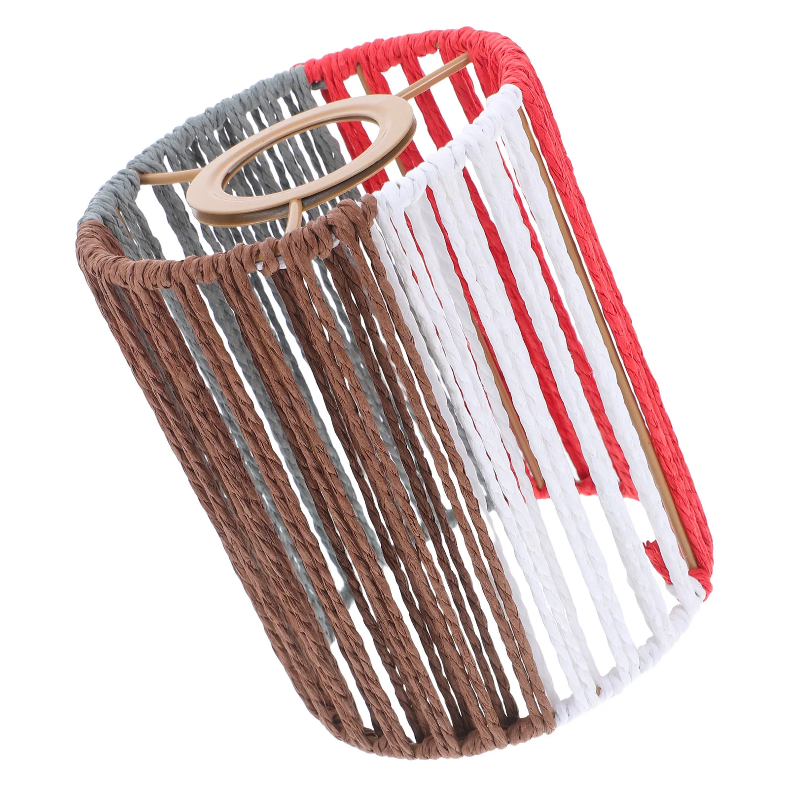 

Mini Paper Rope Lampshade Cylindrical Small Handwoven Boho Style Replacement Cover for Pendant Ceiling Floor Wall Light Fixture